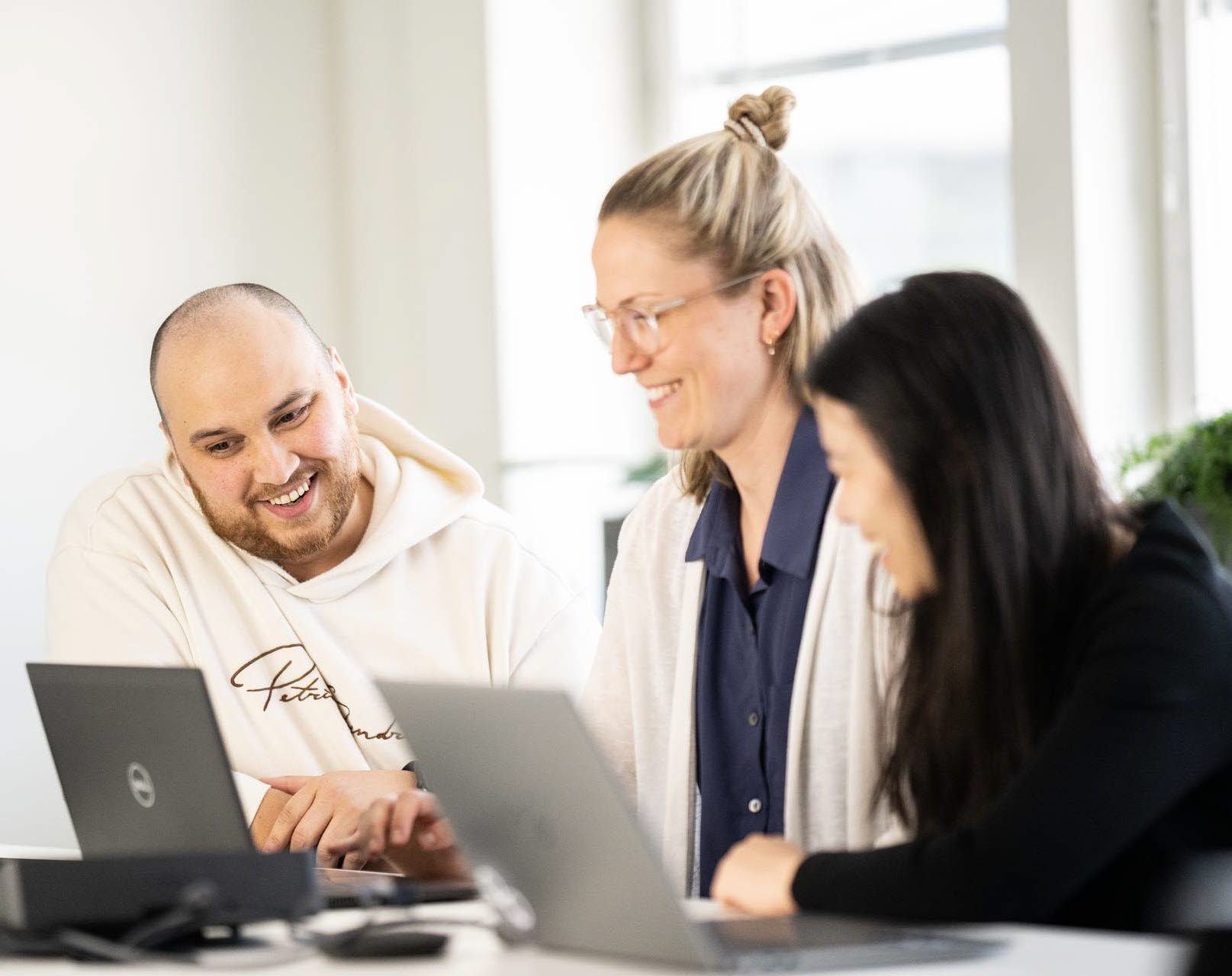 Employees in a meeting