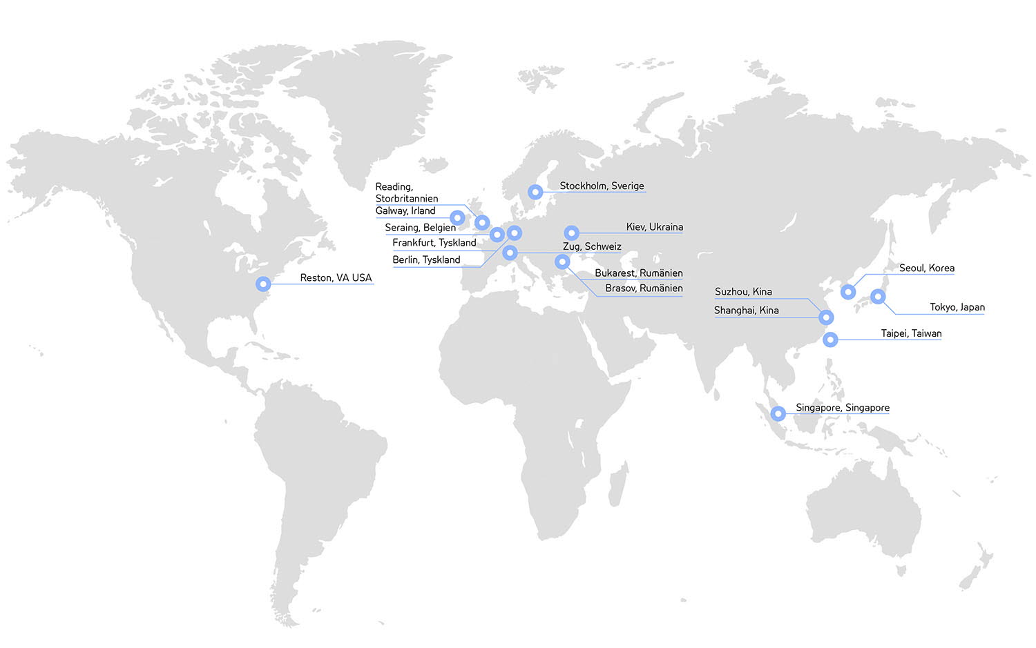 Tobii Global offices map SV