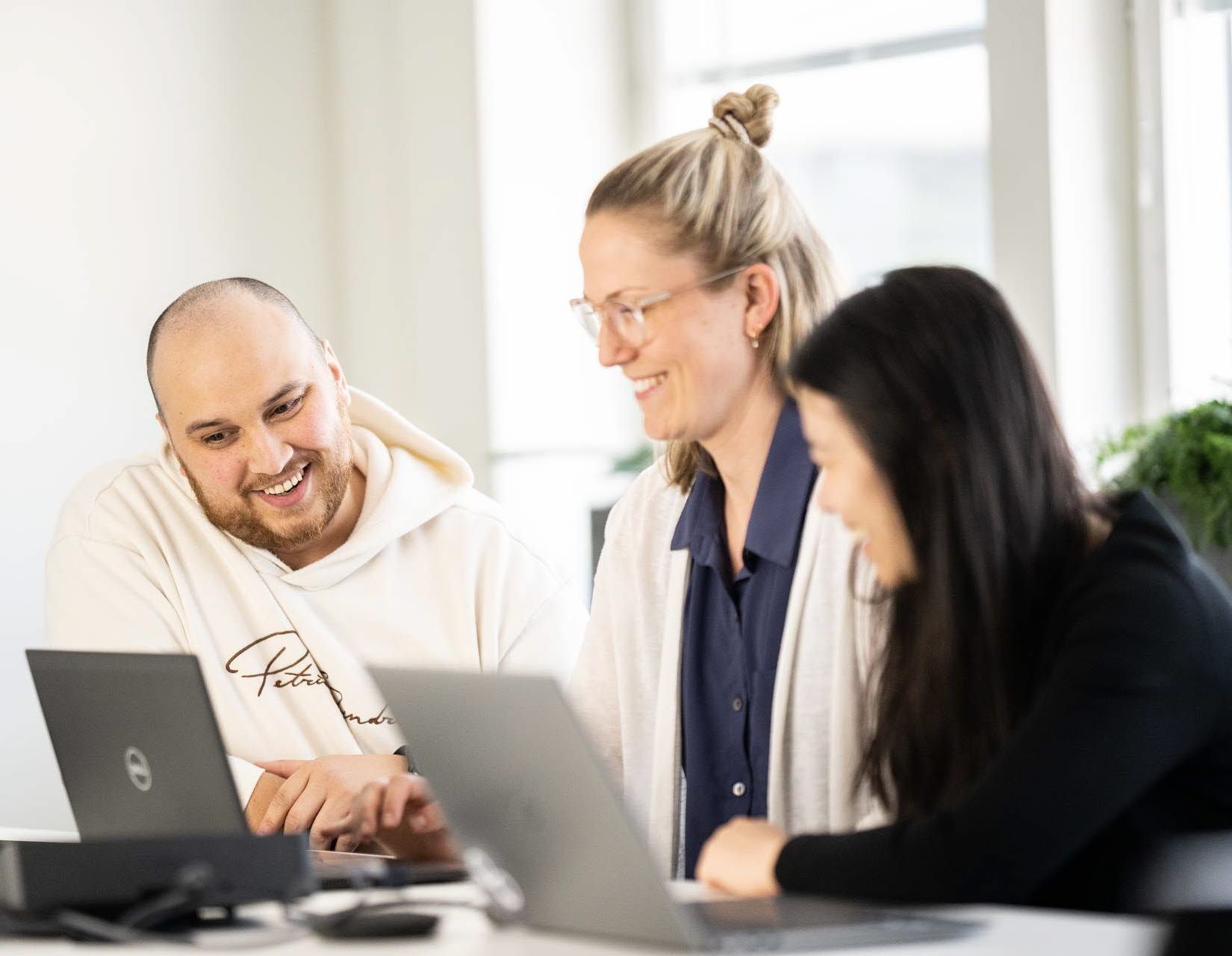 Employees in a meeting