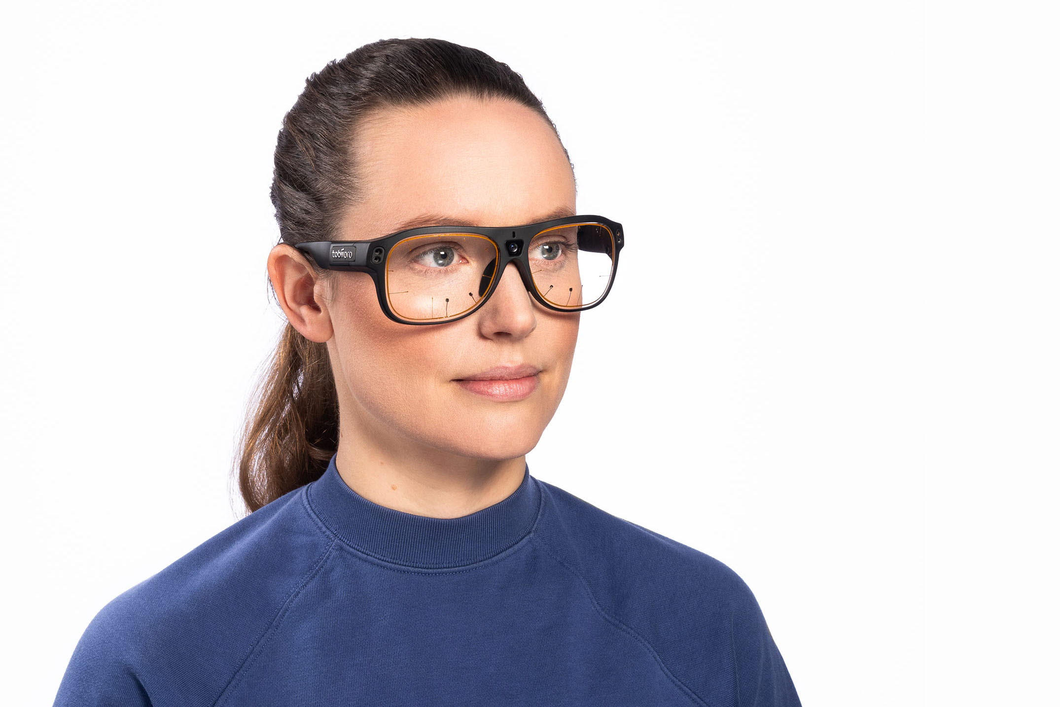 Tobii Pro Glasses 3 on a woman