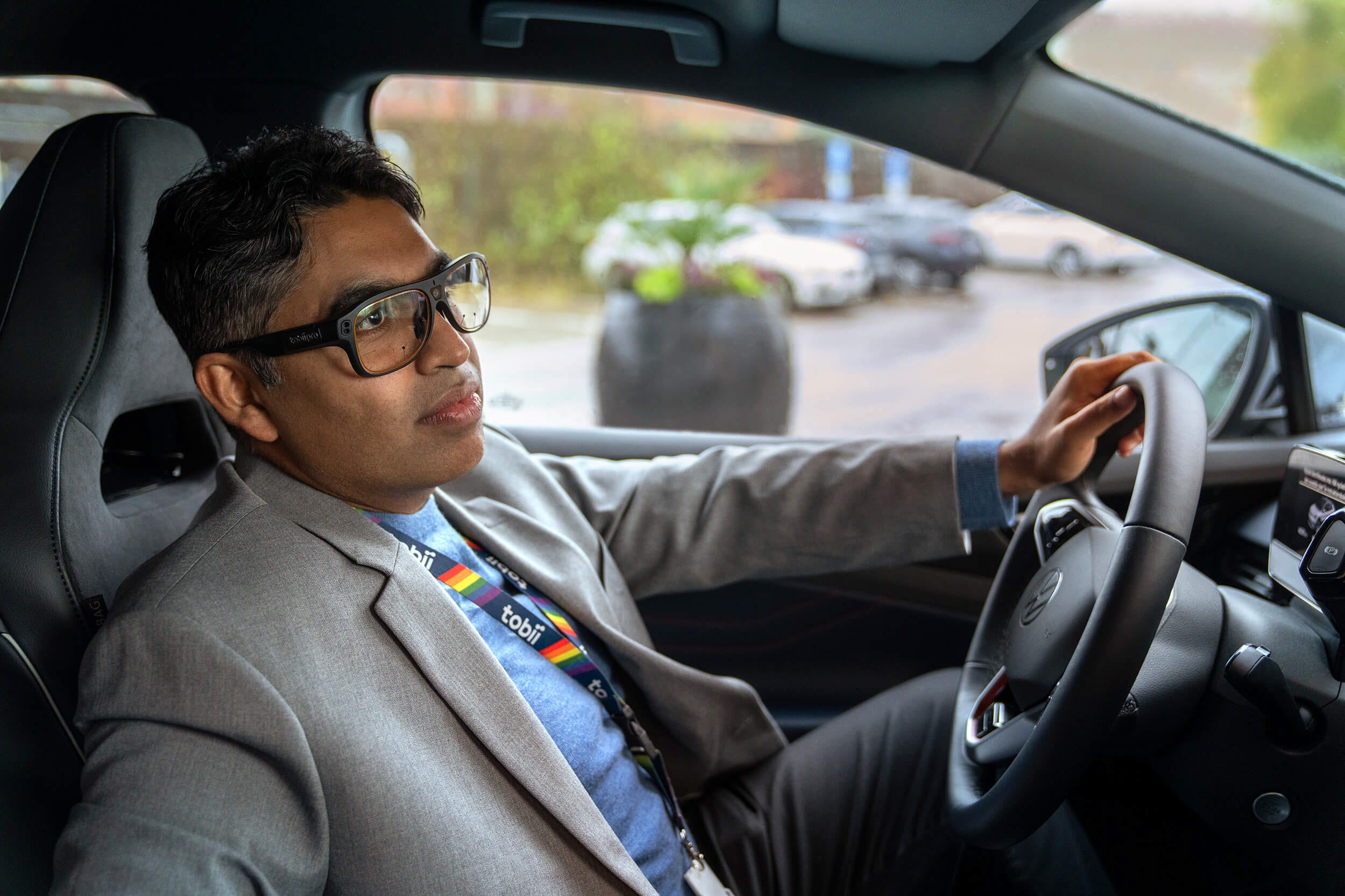 Anand Srivatsa, CEO Tobii wearing Tobii Pro Glasses 3